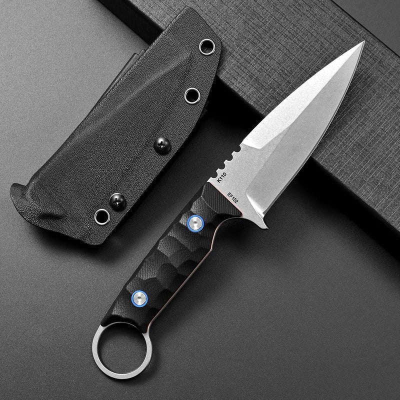 Eafengrow EF152 Fixed Blade Knife K110 Steel Blade G10 Handle Full Tang EDC Tool Knife for Outdoor Working Camping Hiking - Image 3